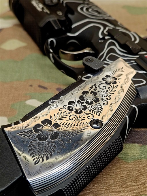 Laser engraving work